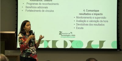 A empreendedora social Silvia Louzã Naccashe falou sobre a importante do voluntariado